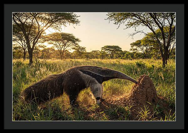 Giant Anteater Foraging At Dusk