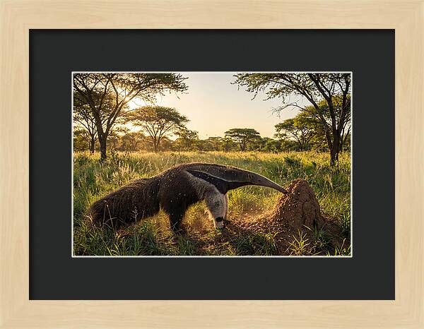 Giant Anteater Foraging At Dusk