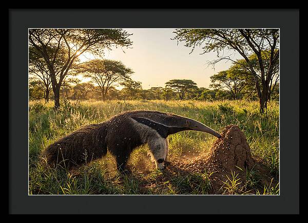 Giant Anteater Foraging At Dusk