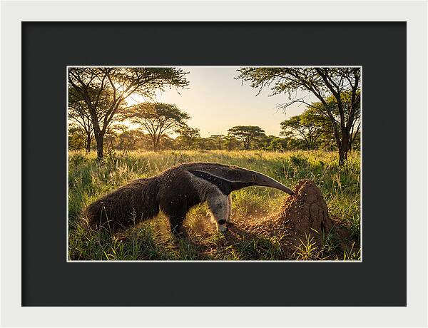 Giant Anteater Foraging At Dusk