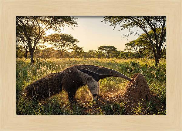 Giant Anteater Foraging At Dusk