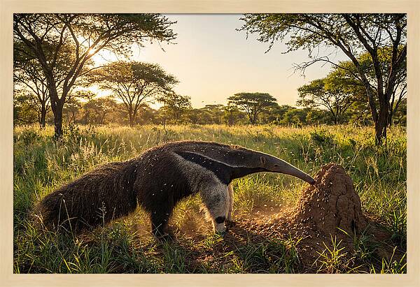 Giant Anteater Foraging At Dusk