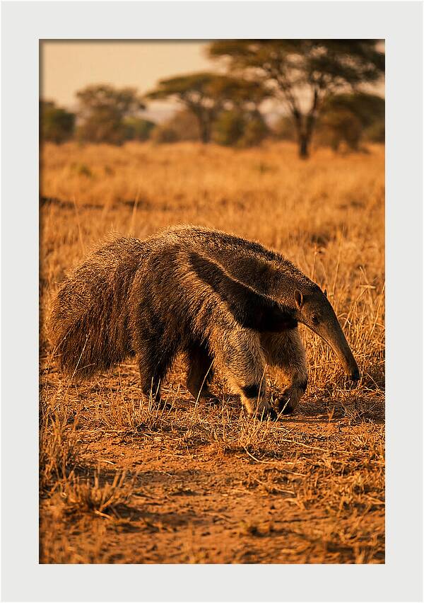 Giant Anteater In Autumn Grassland