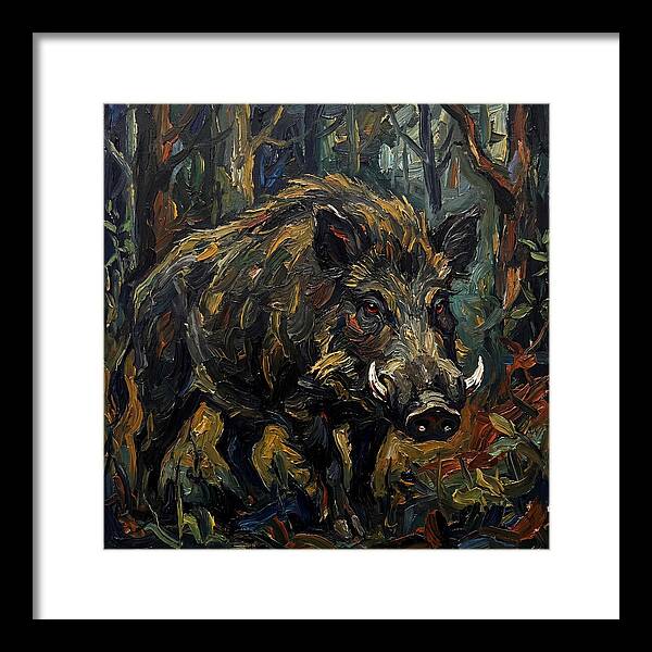 Giant Forest Hog In Expressionist Style