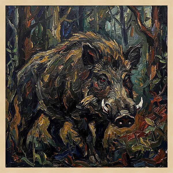 Giant Forest Hog In Expressionist Style