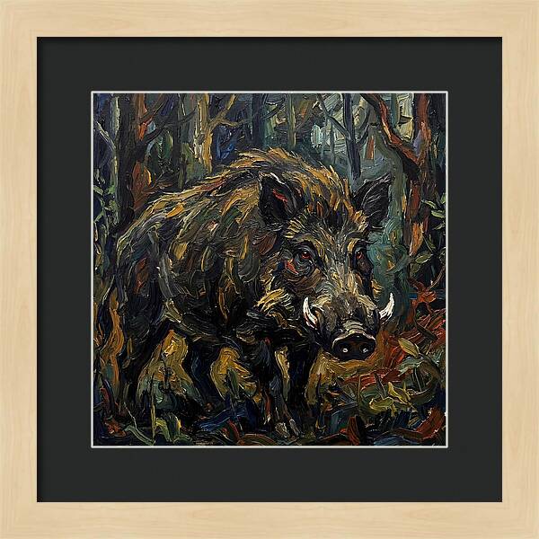 Giant Forest Hog In Expressionist Style