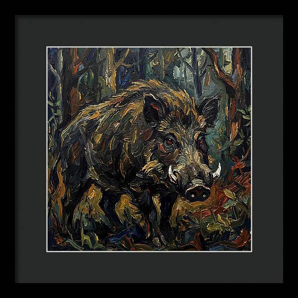 Giant Forest Hog In Expressionist Style