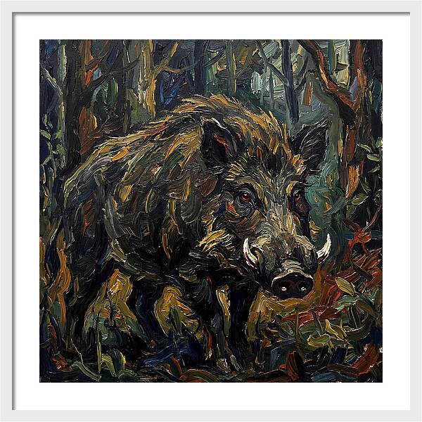 Giant Forest Hog In Expressionist Style