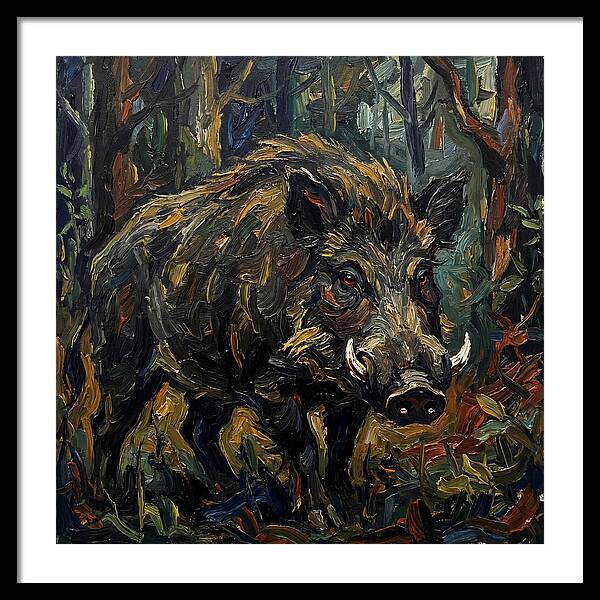 Giant Forest Hog In Expressionist Style