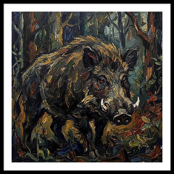 Giant Forest Hog In Expressionist Style