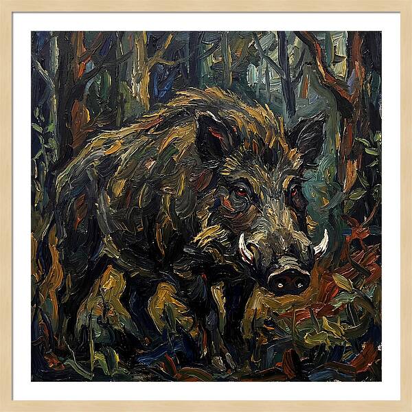 Giant Forest Hog In Expressionist Style