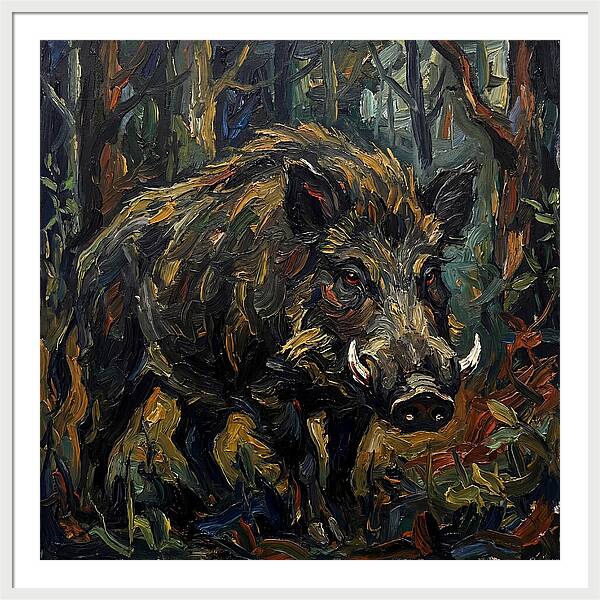 Giant Forest Hog In Expressionist Style