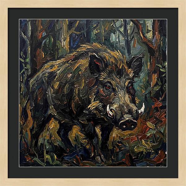 Giant Forest Hog In Expressionist Style