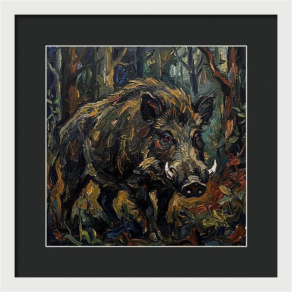 Giant Forest Hog In Expressionist Style