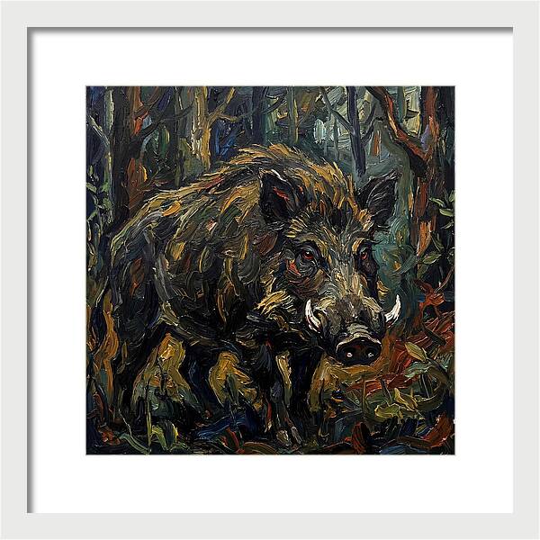 Giant Forest Hog In Expressionist Style