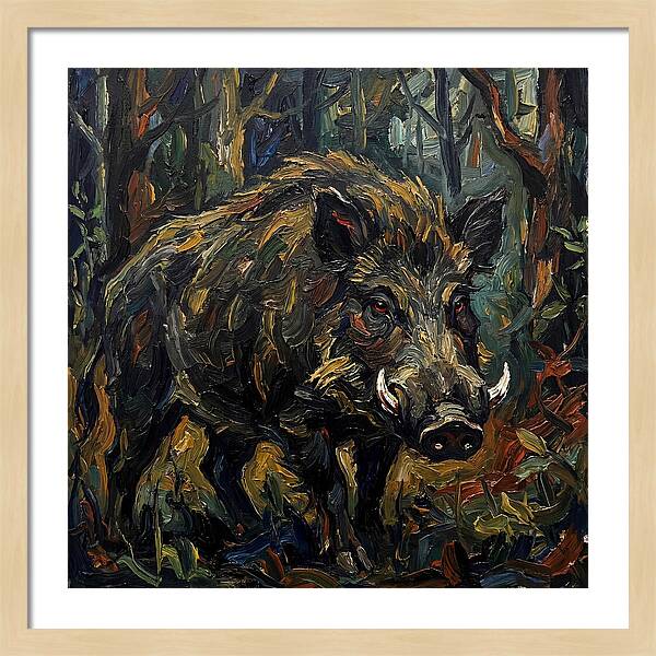 Giant Forest Hog In Expressionist Style