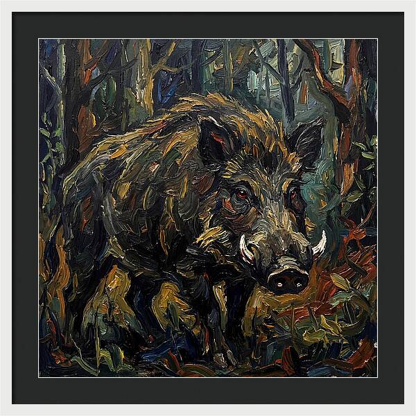 Giant Forest Hog In Expressionist Style