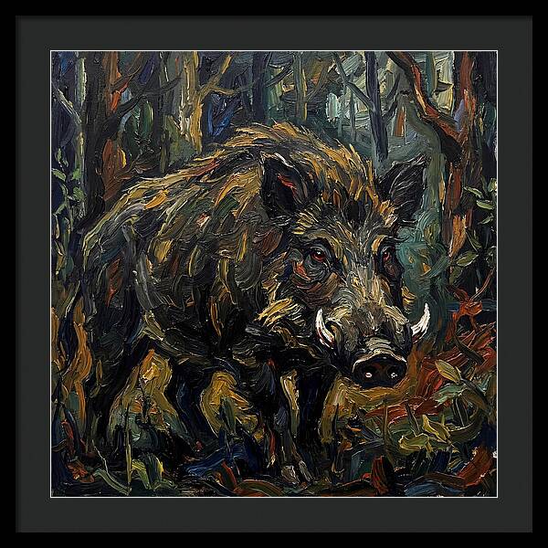 Giant Forest Hog In Expressionist Style