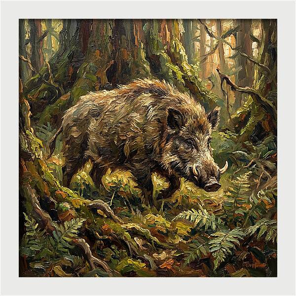 Giant Forest Hog In Nature