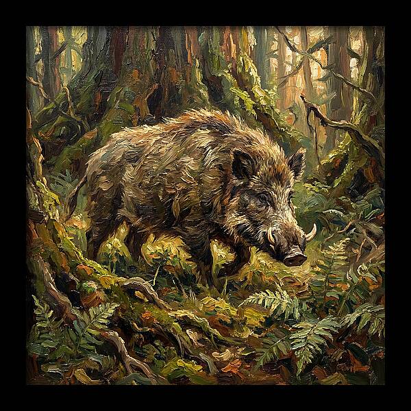 Giant Forest Hog In Nature