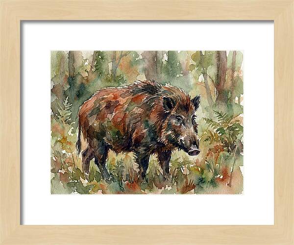Giant Forest Hog In Watercolor