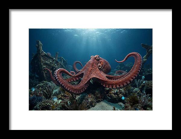 Giant Pacific Octopus Underwater