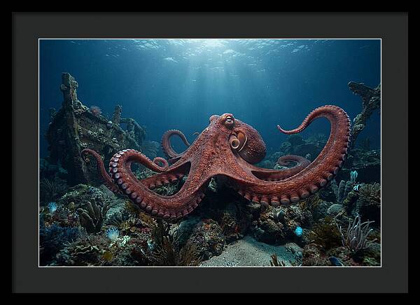 Giant Pacific Octopus Underwater