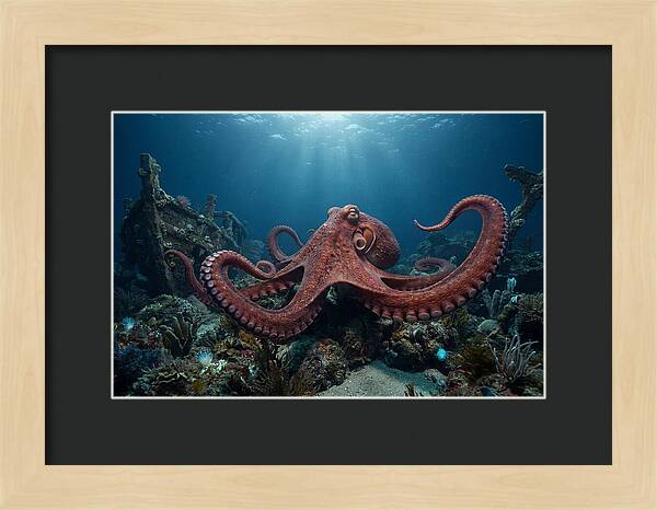 Giant Pacific Octopus Underwater