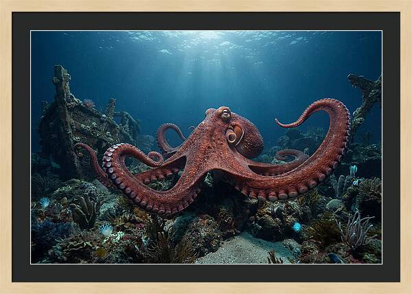 Giant Pacific Octopus Underwater