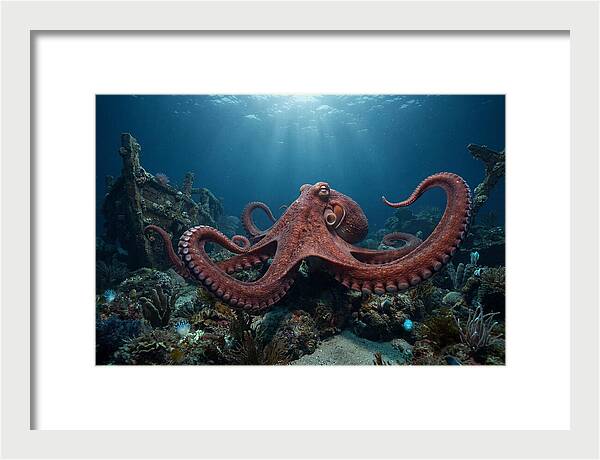 Giant Pacific Octopus Underwater