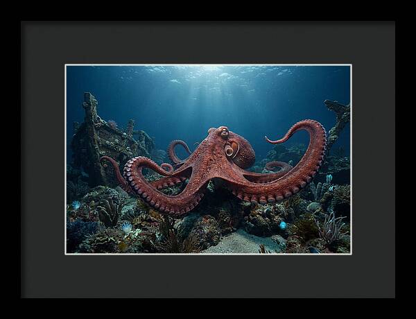 Giant Pacific Octopus Underwater