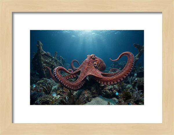 Giant Pacific Octopus Underwater