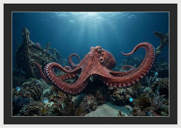 Giant Pacific Octopus Underwater