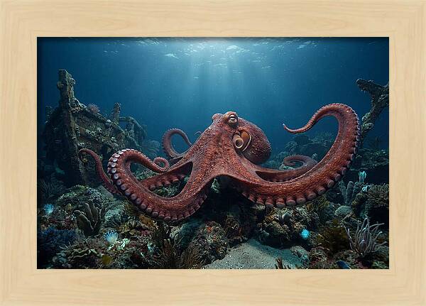Giant Pacific Octopus Underwater