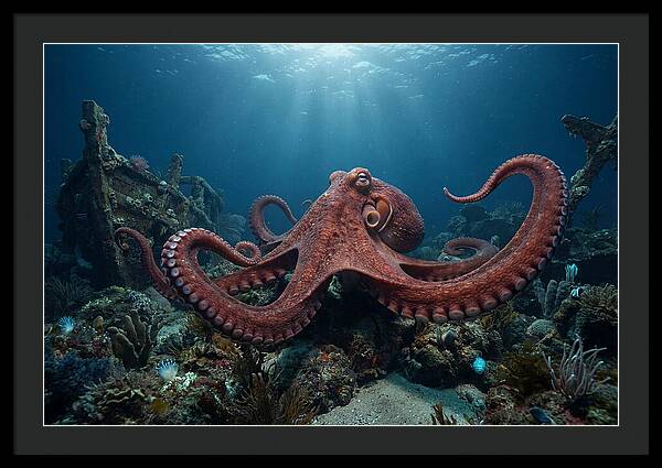 Giant Pacific Octopus Underwater