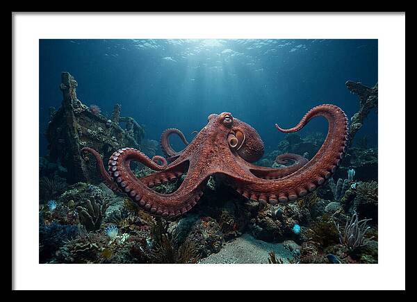 Giant Pacific Octopus Underwater