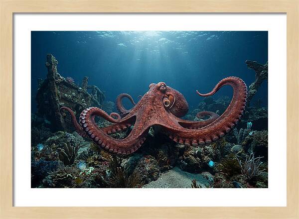 Giant Pacific Octopus Underwater