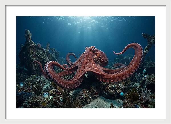 Giant Pacific Octopus Underwater