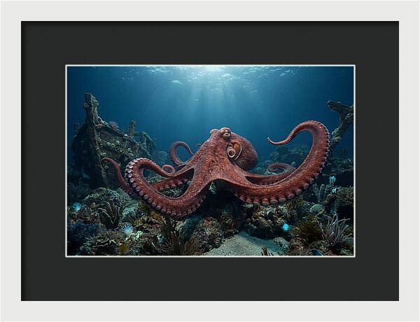 Giant Pacific Octopus Underwater