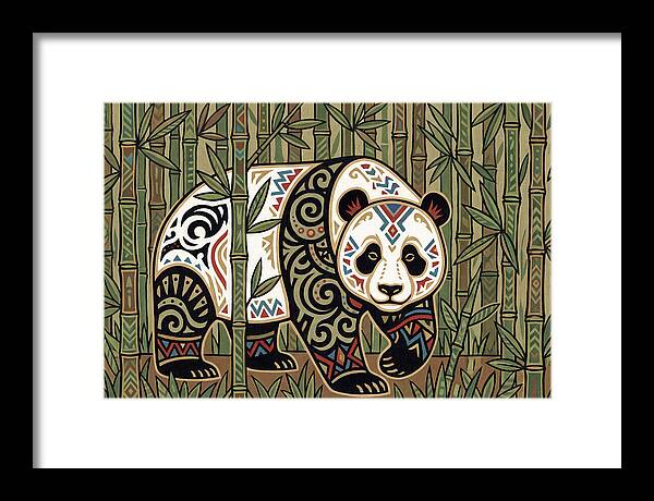 Giant Panda Among Bamboo
