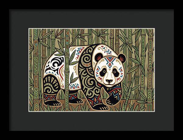 Giant Panda Among Bamboo