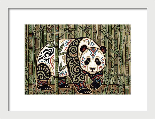 Giant Panda Among Bamboo