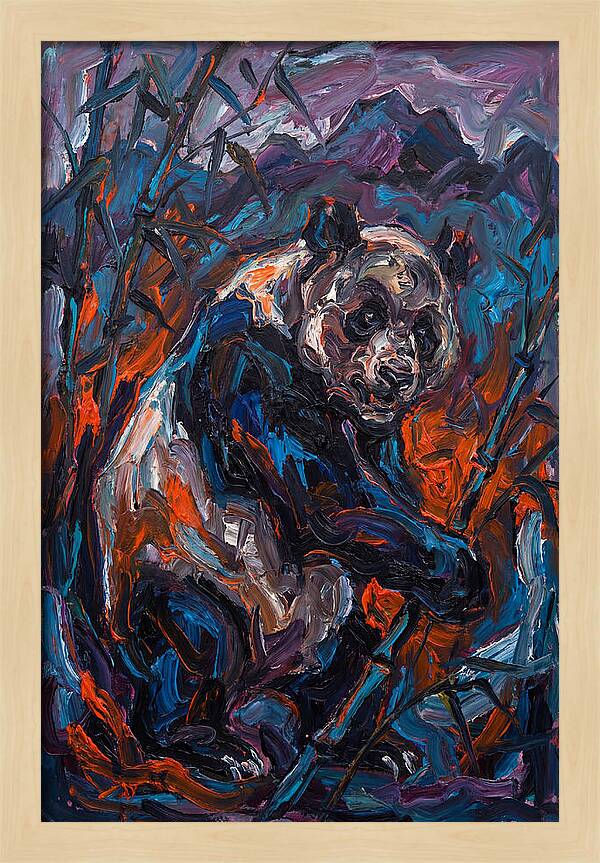 Giant Panda In Expressionist Style