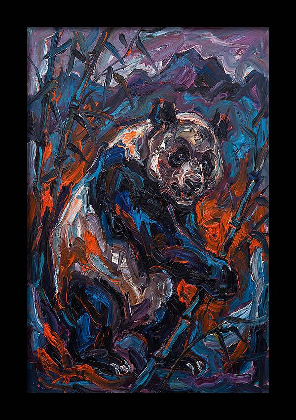 Giant Panda In Expressionist Style