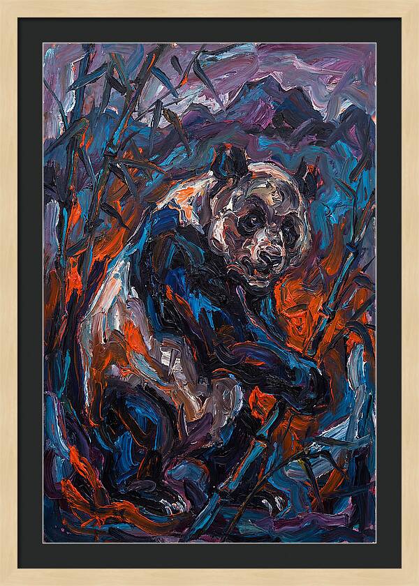 Giant Panda In Expressionist Style