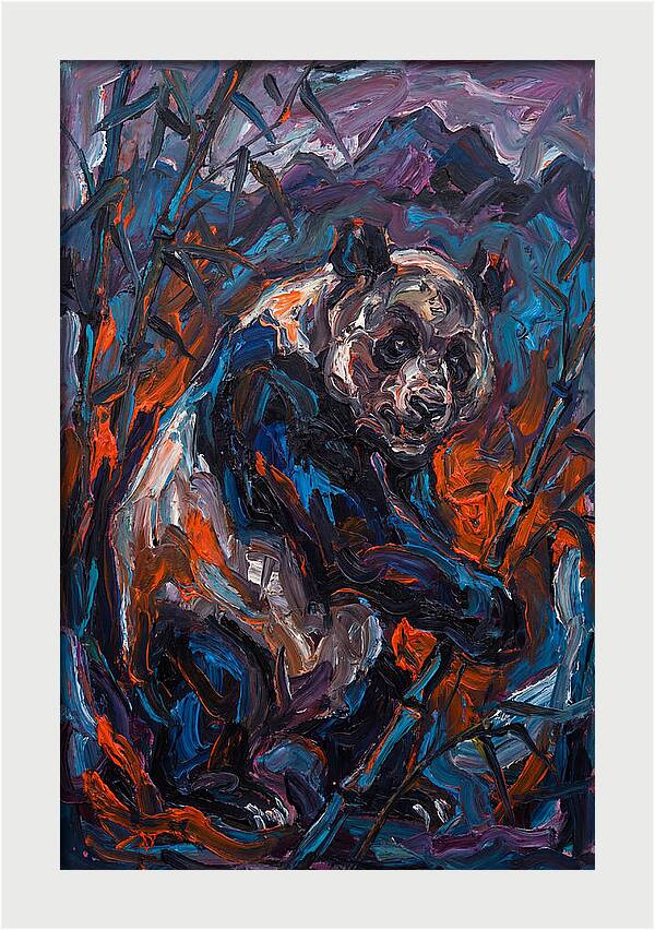 Giant Panda In Expressionist Style