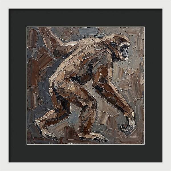 Gibbon In Earthy Tones