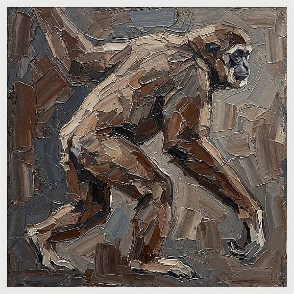 Gibbon In Earthy Tones
