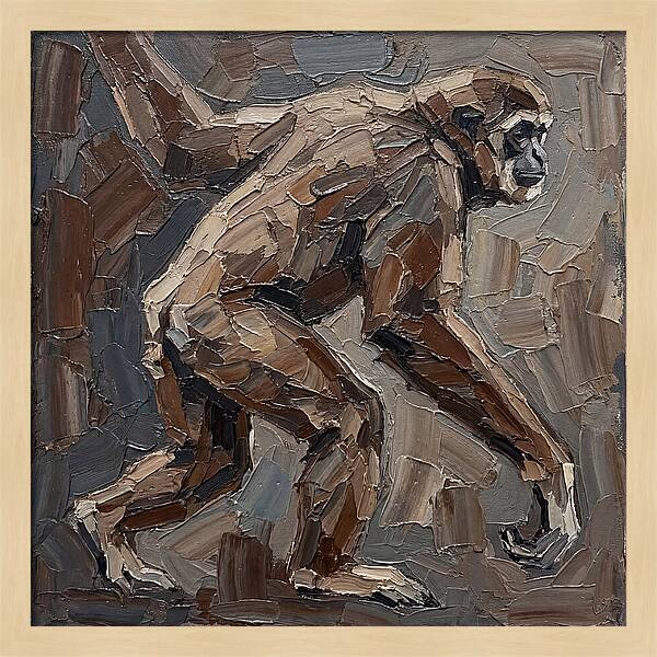 Gibbon In Earthy Tones