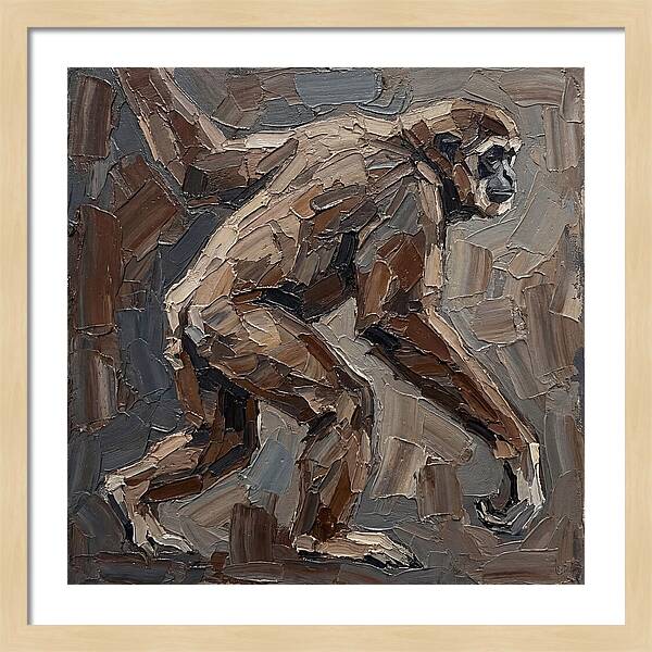 Gibbon In Earthy Tones